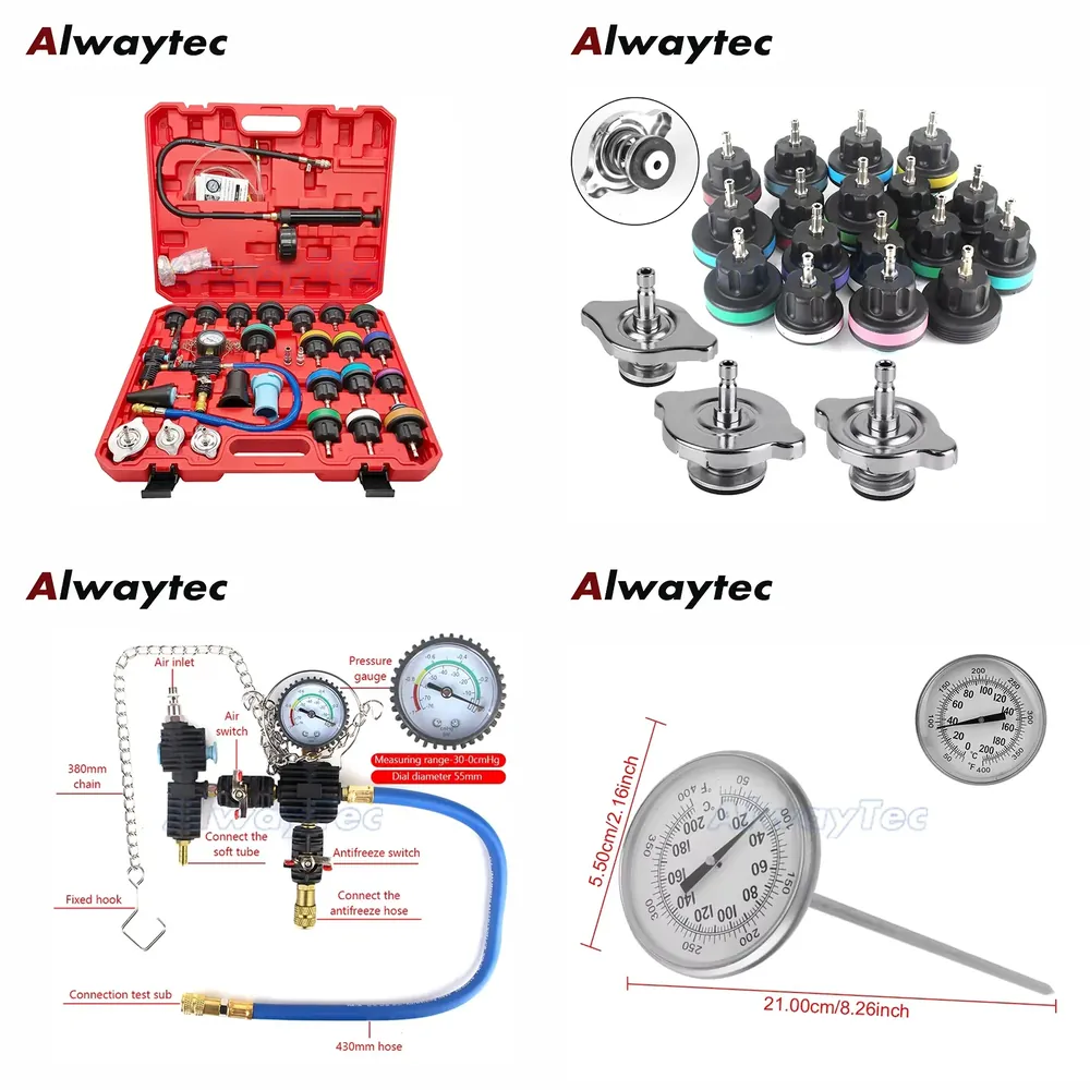 Radiator Pressure Tester - เครื่องวัดแรงดันถังน้ำรถยนต์ เครื่องทดสอบแรงดันหม้อน้ำ เครื่องตรวจจับการรั่วไหล เครื่องมือทดสอบระบบระบายความร้อนแบบสุญญากาศ