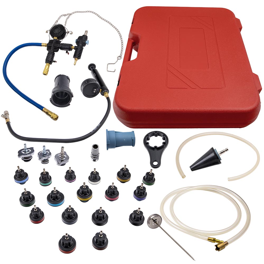 Radiator Pressure Tester - ชุดเครื่องมือทดสอบแรงดันหม้อน้ำแบบสุญญากาศ 28 ชิ้น สำหรับระบบระบายความร้อน