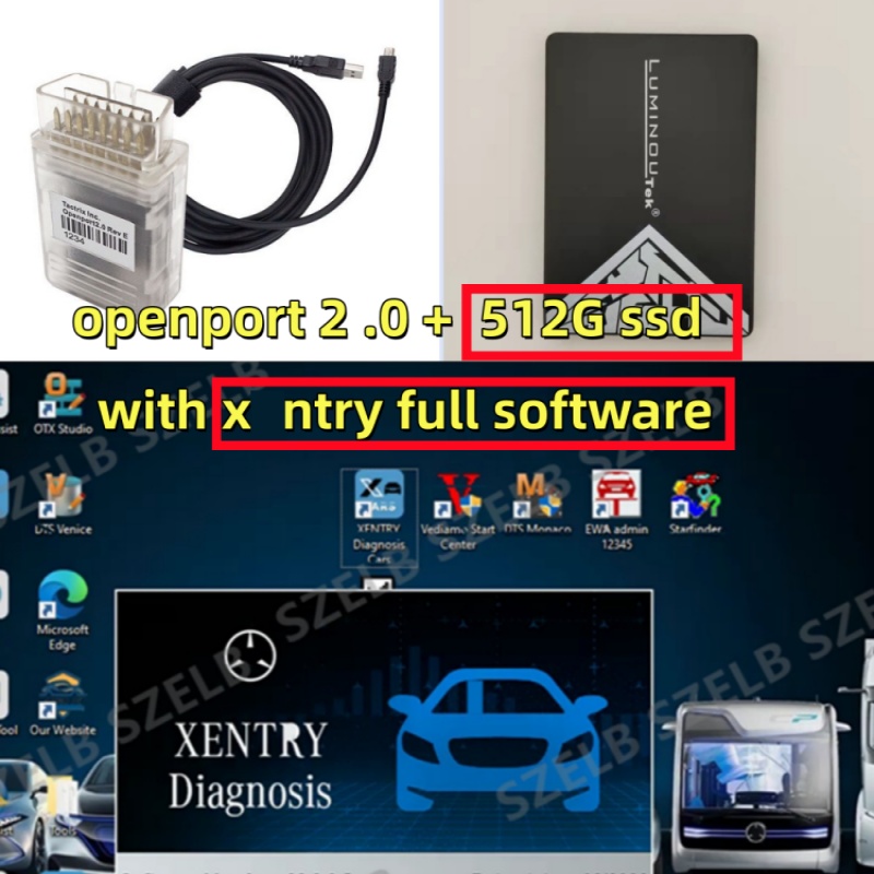 Auto Repair Shop Diagnostics - ซอฟต์แวร์วินิจฉัยแบบเต็มรูปแบบ Xentry รุ่นล่าสุดสำหรับเมอร์เซเดส-เบนซ์ และซอฟต์แวร์ openport หรือ