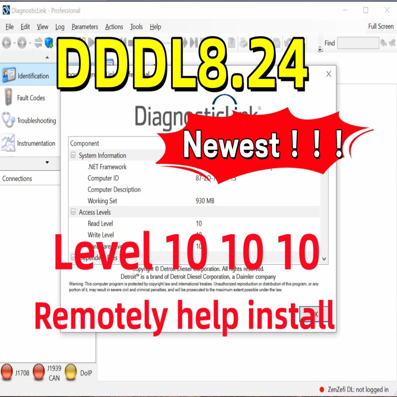Auto Repair Shop Diagnostics - 2026 รุ่นใหม่ล่าสุด DDDL 8.24 Detroit Diesel