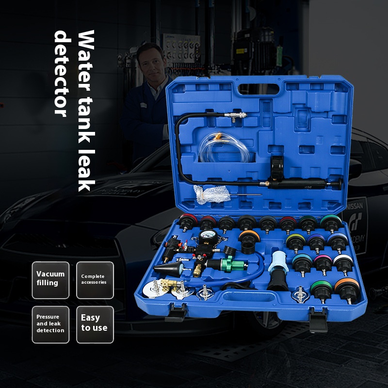 Radiator Pressure Tester - 34ชิ้นชุดทดสอบแรงดันหม้อน้ำแบบสากลทดสอบระบบระบายความร้อนแบบสุญญากาศเครื่องมือตรวจจับการรั่วไหลของถังน้ำ