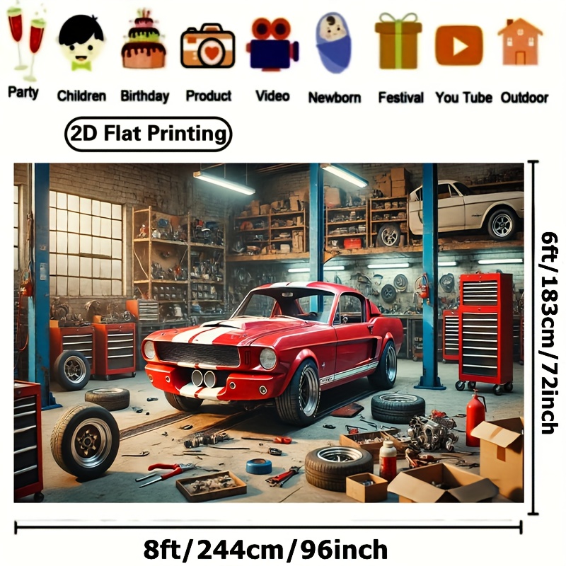 ฉากหลังโรงซ่อมรถยนต์คลาสสิก วิ - Auto Repair Shop Background บทวิจารณ์และราคา