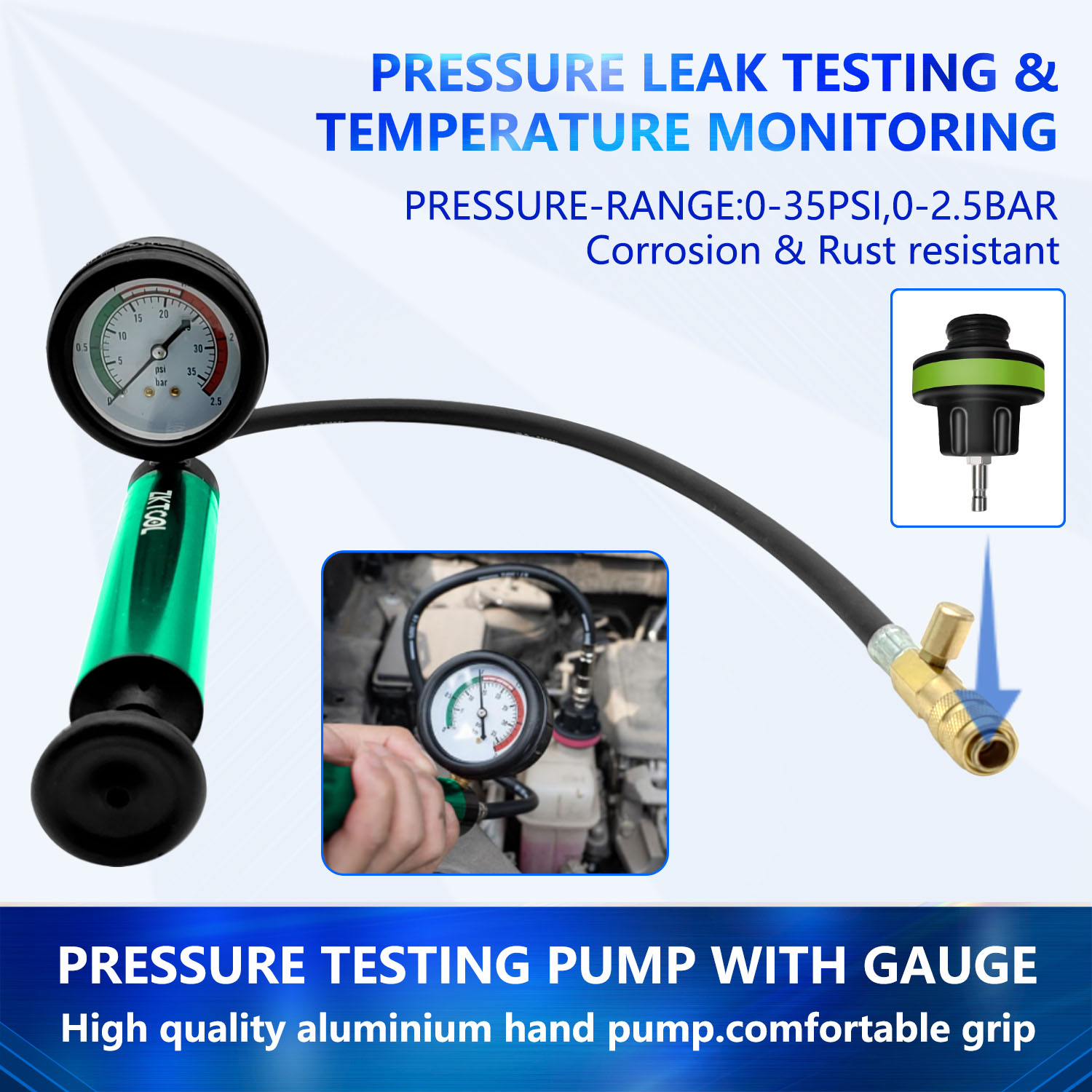 เครื่องมือทดสอบแรงดันหม้อน้ำระ - Radiator Pressure Tester บทวิจารณ์และราคา
