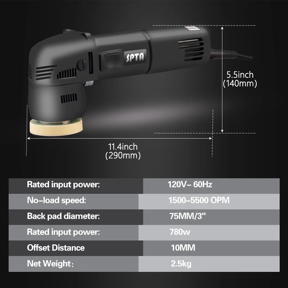 เครื่องขัดสีรถยนต์ SPTA Orbita - Orbital Polisher Da บทวิจารณ์และราคา