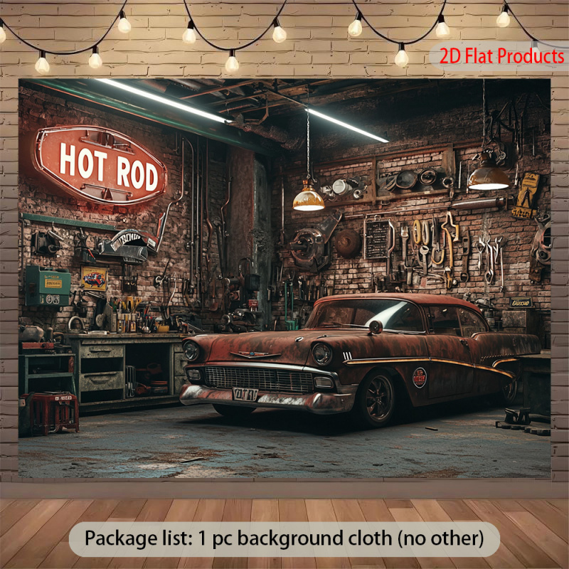 1 แบนเนอร์พื้นหลังโรงรถรถยนต์ว - Auto Repair Shop Background บทวิจารณ์และราคา