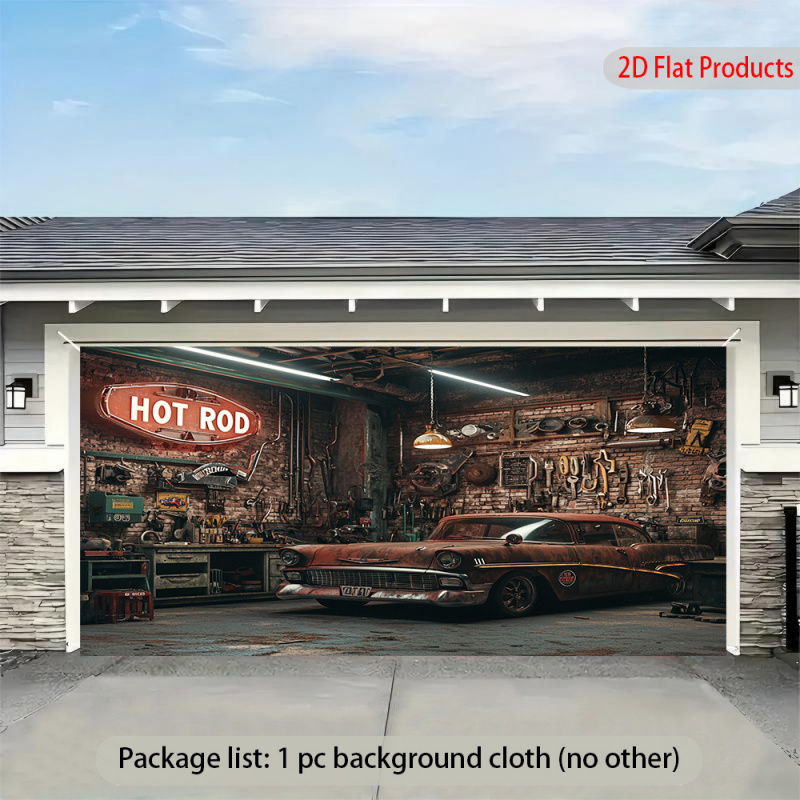 1 แบนเนอร์พื้นหลังโรงรถรถยนต์ว - Auto Repair Shop Background บทวิจารณ์และราคา