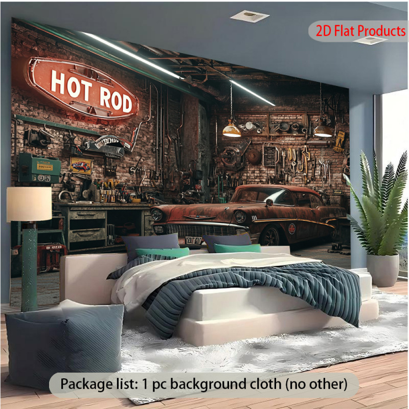 1 แบนเนอร์พื้นหลังโรงรถรถยนต์ว - Auto Repair Shop Background บทวิจารณ์และราคา