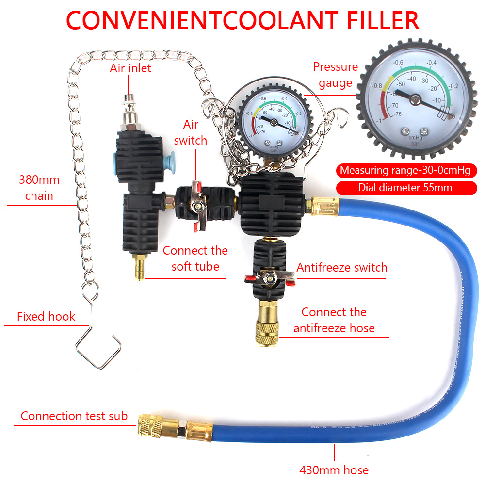 เครื่องวัดแรงดันหม้อน้ำแบบสุญญ - Radiator Pressure Tester บทวิจารณ์และราคา